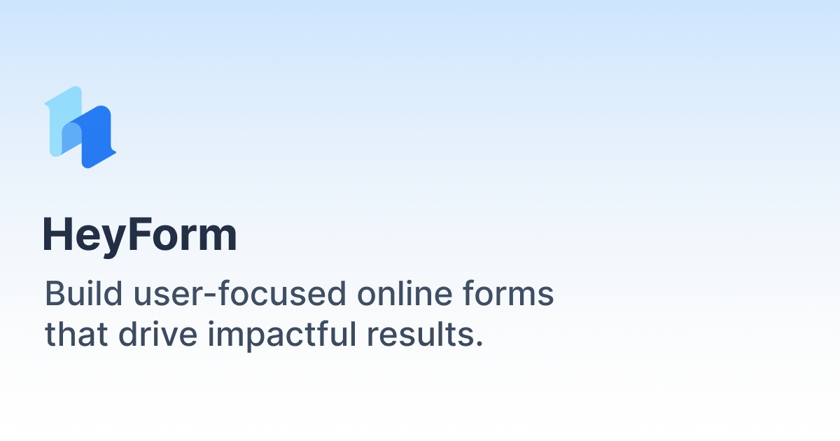 HeyForm:  Free Online Form Builder (The Best Form Creator)